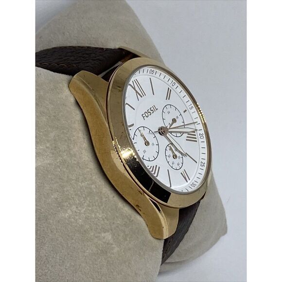 Fossil Modern Courier BQ1751 Womens Brown Leather Analog Dial Quartz Watch EY510 - Picture 5 of 12